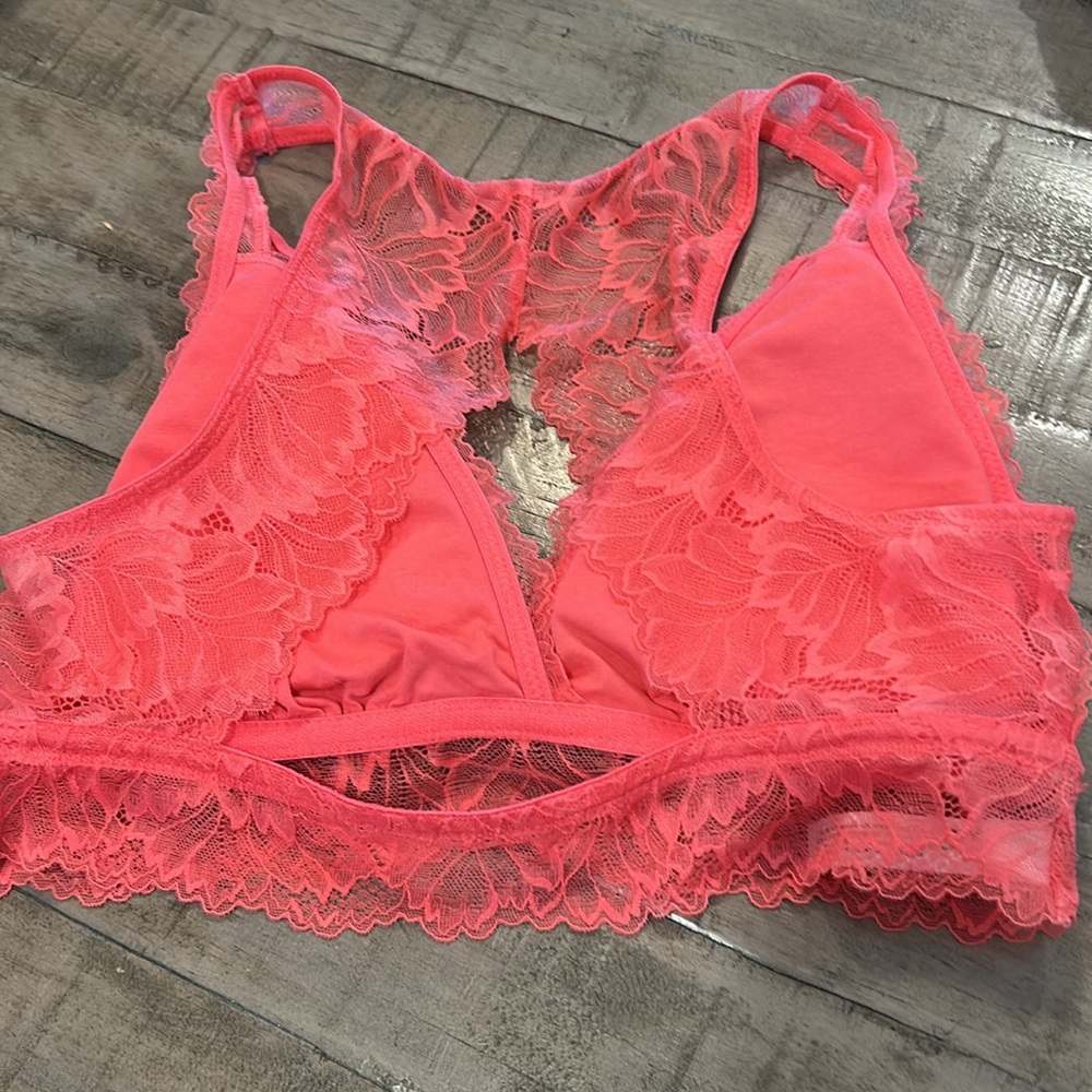Auden Wireless Racerback Bra Lace Bralette Sheer Lightly Lined Pullover Medium - Picture 4 of 11